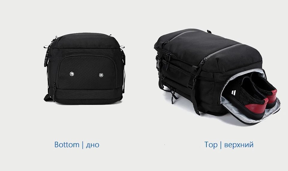 OZUKO New Men Backpack for 15"17" Laptop Backpacks Water Repellent Multifunction Bag USB Charging Travel Backpack Large Mochila