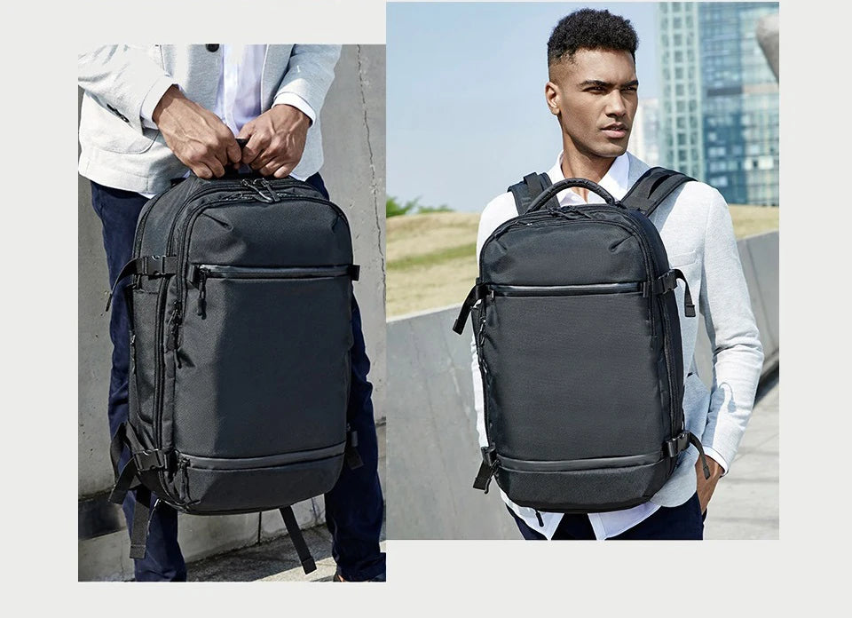 OZUKO New Men Backpack for 15"17" Laptop Backpacks Water Repellent Multifunction Bag USB Charging Travel Backpack Large Mochila