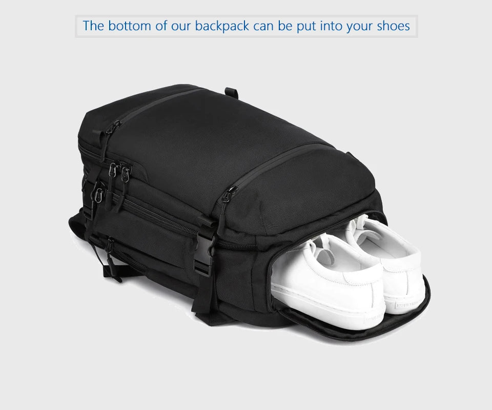 OZUKO New Men Backpack for 15"17" Laptop Backpacks Water Repellent Multifunction Bag USB Charging Travel Backpack Large Mochila
