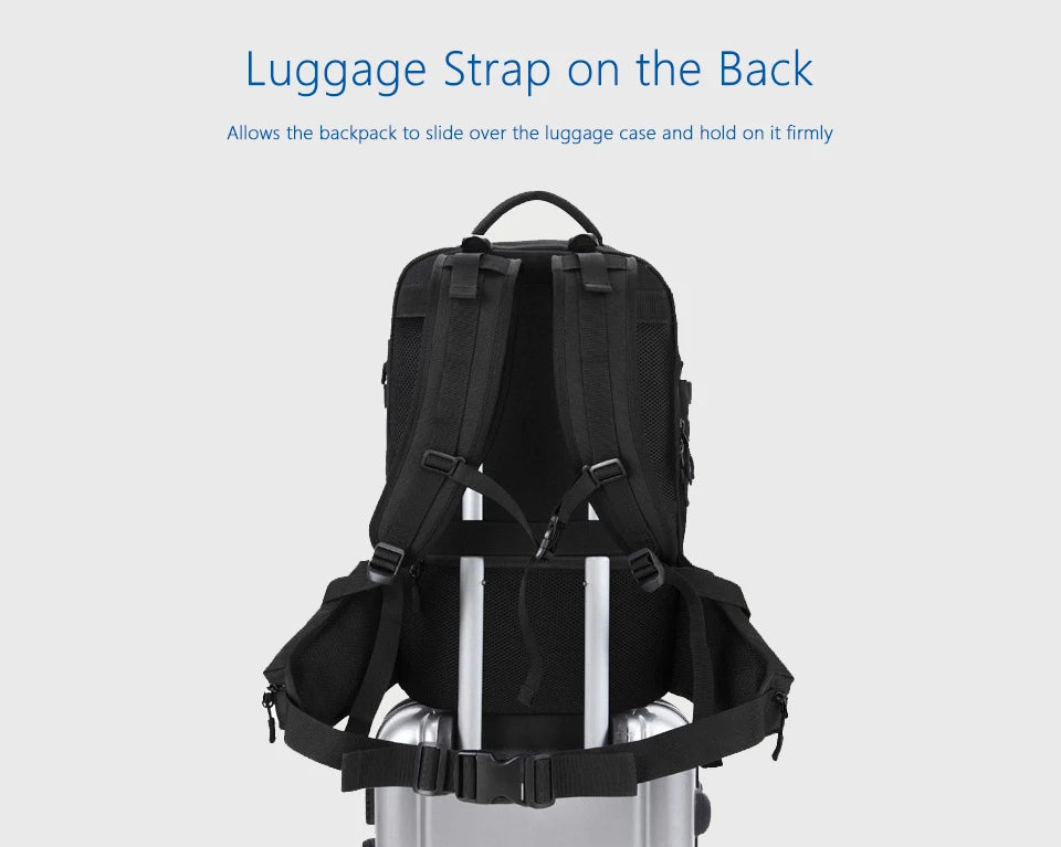 OZUKO New Men Backpack for 15"17" Laptop Backpacks Water Repellent Multifunction Bag USB Charging Travel Backpack Large Mochila
