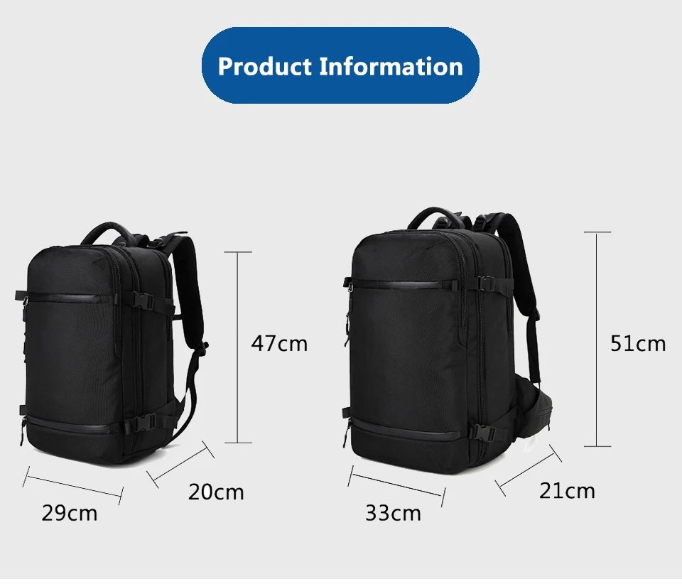 OZUKO New Men Backpack for 15"17" Laptop Backpacks Water Repellent Multifunction Bag USB Charging Travel Backpack Large Mochila