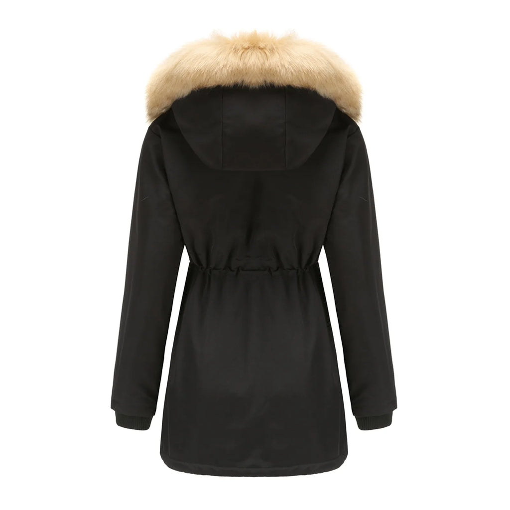 2022 Women Winter Military Coats Cotton Wadded Hooded Jacket Casual Parka Thickness Warm Plus Size Quilt Snow Outwear Abrigos