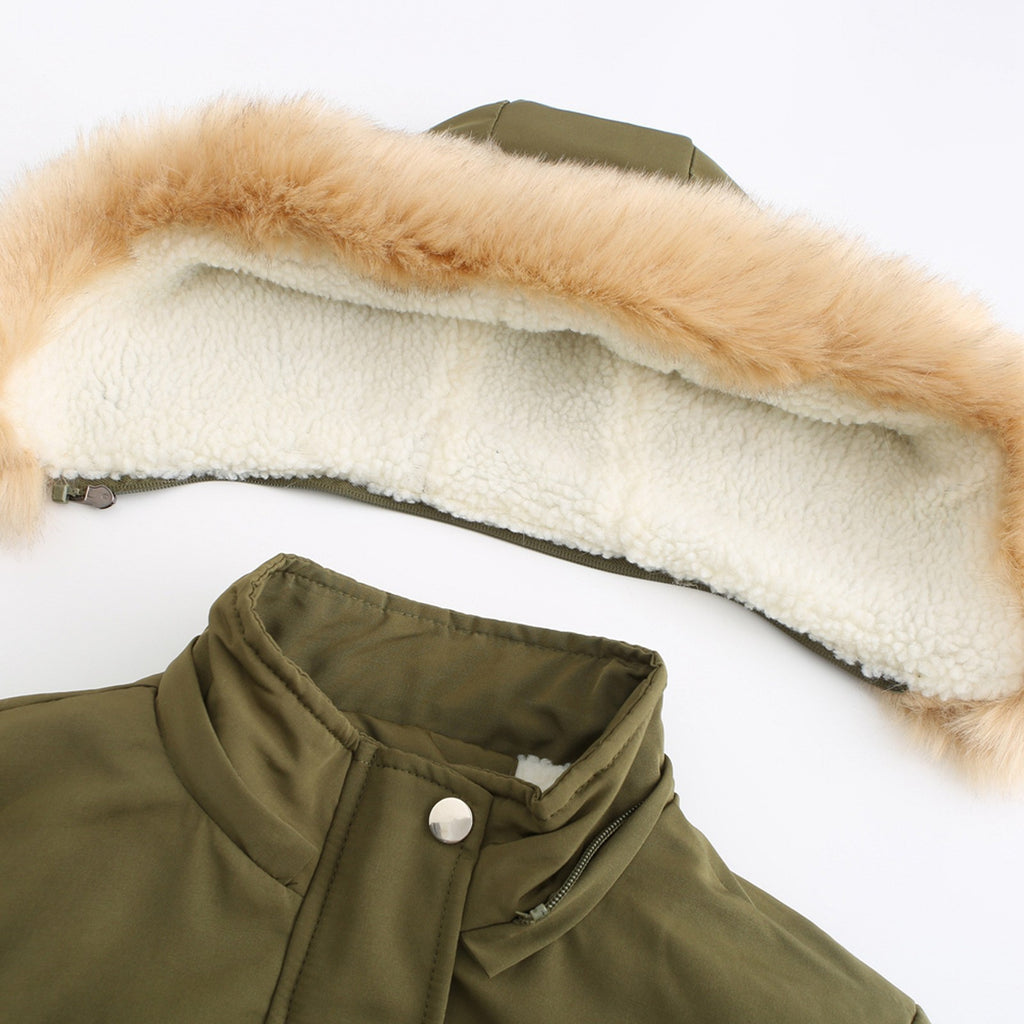 2022 Women Winter Military Coats Cotton Wadded Hooded Jacket Casual Parka Thickness Warm Plus Size Quilt Snow Outwear Abrigos
