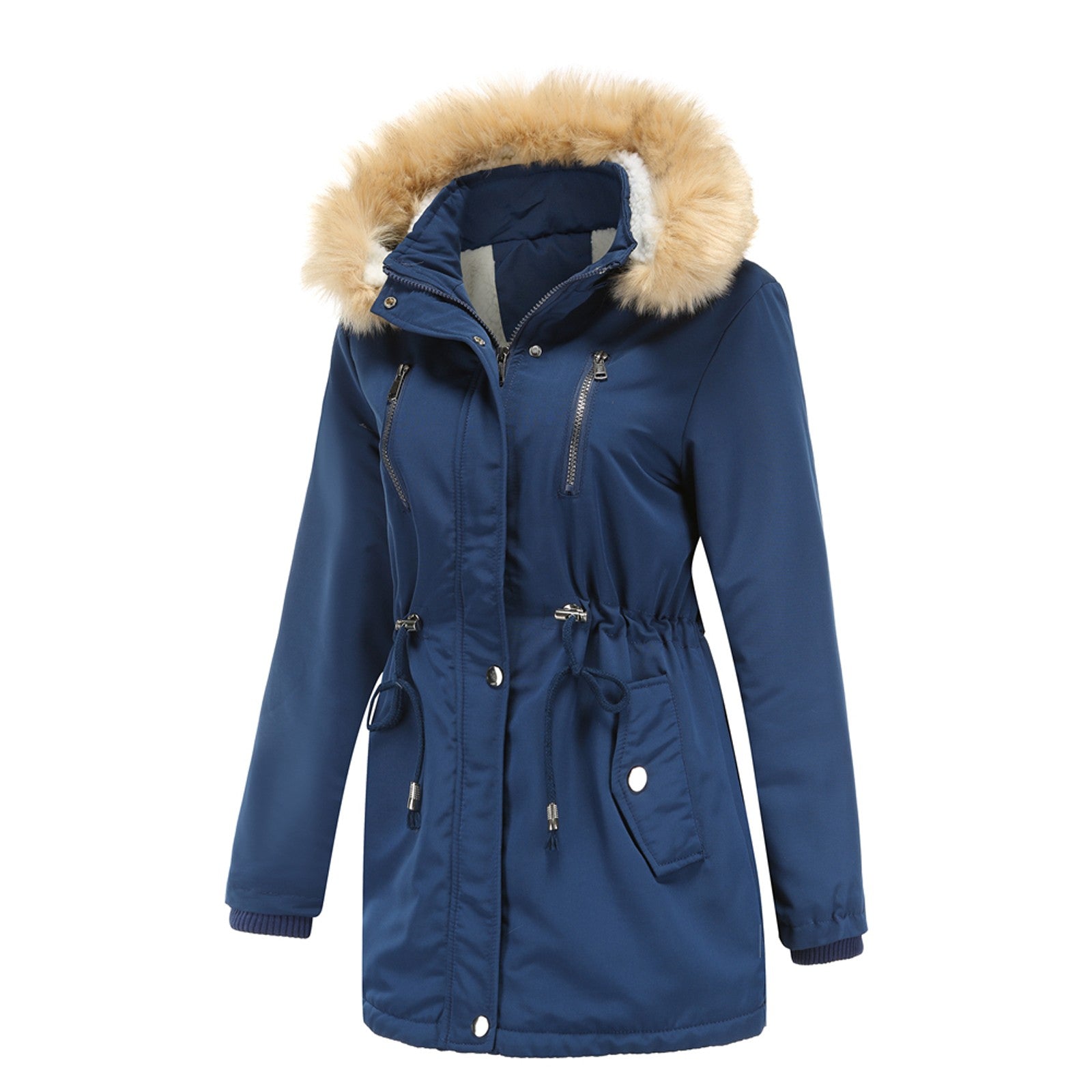2022 Women Winter Military Coats Cotton Wadded Hooded Jacket Casual Parka Thickness Warm Plus Size Quilt Snow Outwear Abrigos
