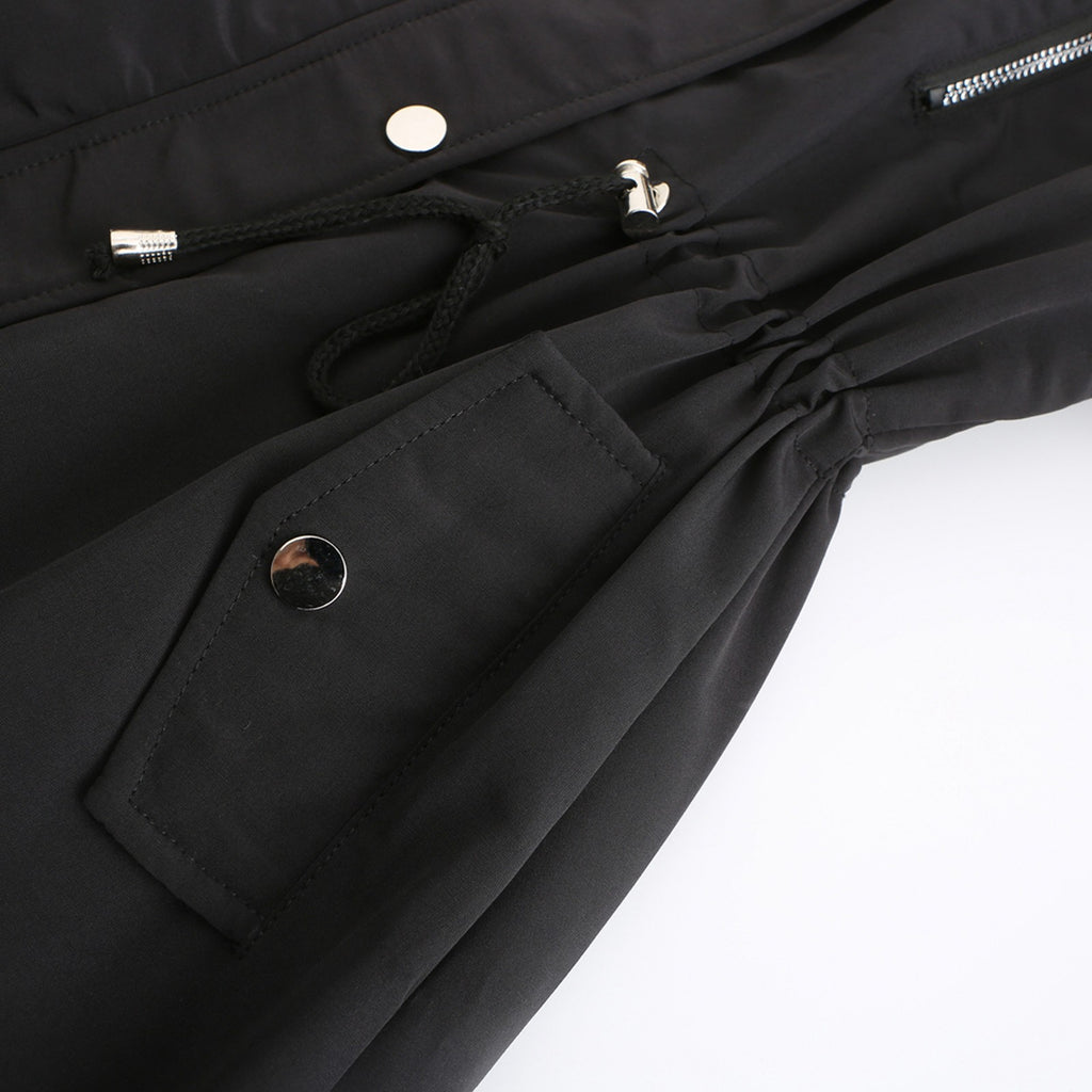 2022 Women Winter Military Coats Cotton Wadded Hooded Jacket Casual Parka Thickness Warm Plus Size Quilt Snow Outwear Abrigos