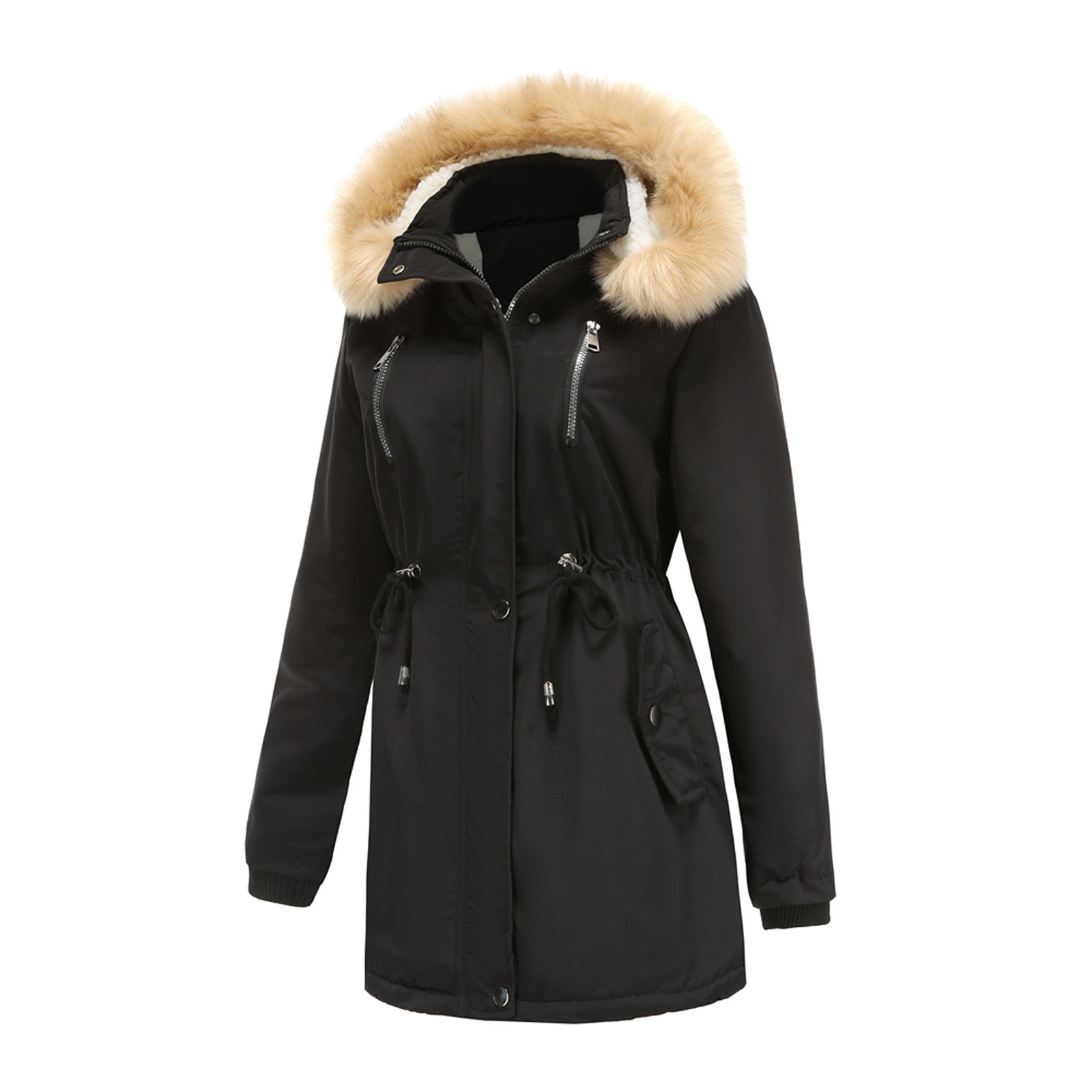 2022 Women Winter Military Coats Cotton Wadded Hooded Jacket Casual Parka Thickness Warm Plus Size Quilt Snow Outwear Abrigos