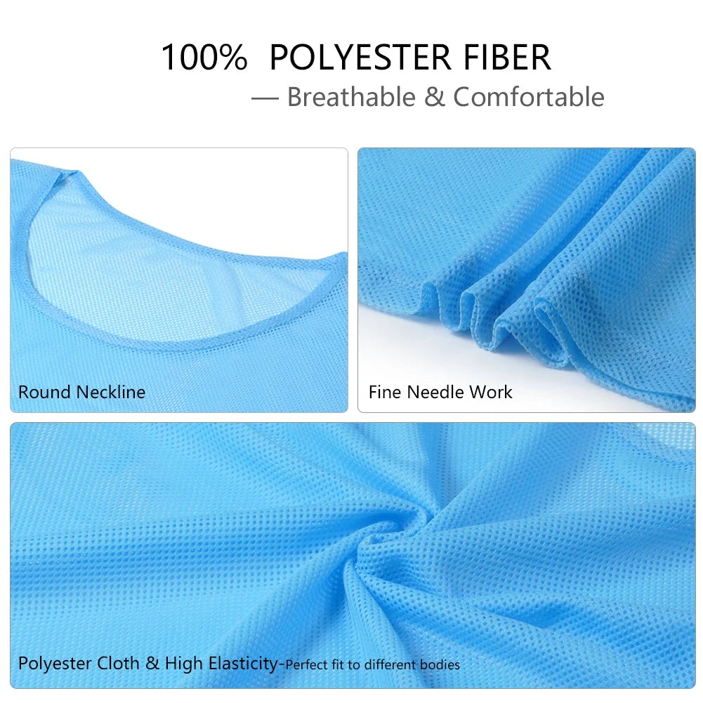 6/12 PCS Adults Children Soccer Training Vest Football Shirts Jerseys Scrimmage Practice Sports Vest Breathable Team Training