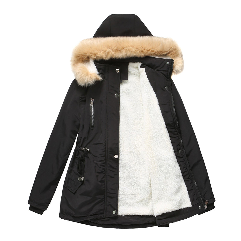 2022 Women Winter Military Coats Cotton Wadded Hooded Jacket Casual Parka Thickness Warm Plus Size Quilt Snow Outwear Abrigos