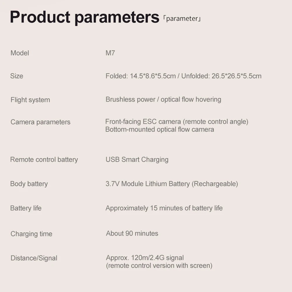 Xiaomi M7 Drone 8K Aerial HD Dual Camera Photography Intelligent Obstacle Avoidance Brushless Power 5G WIFI GPS Return Drone