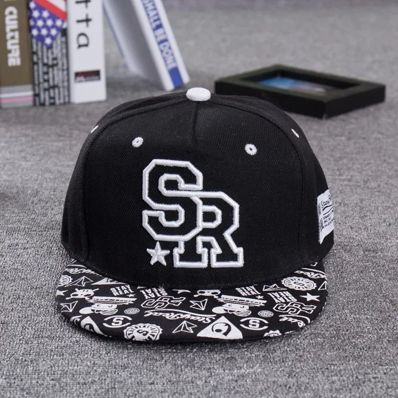 2024 NEW fashion embroidery letter SR baseball cap hip hop hat men and women outdoor sports and leisure flat shade snapback cap