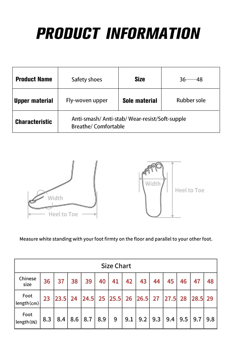 Soft-soled, comfortable, anti-smash, anti-puncture and breathable safety shoes