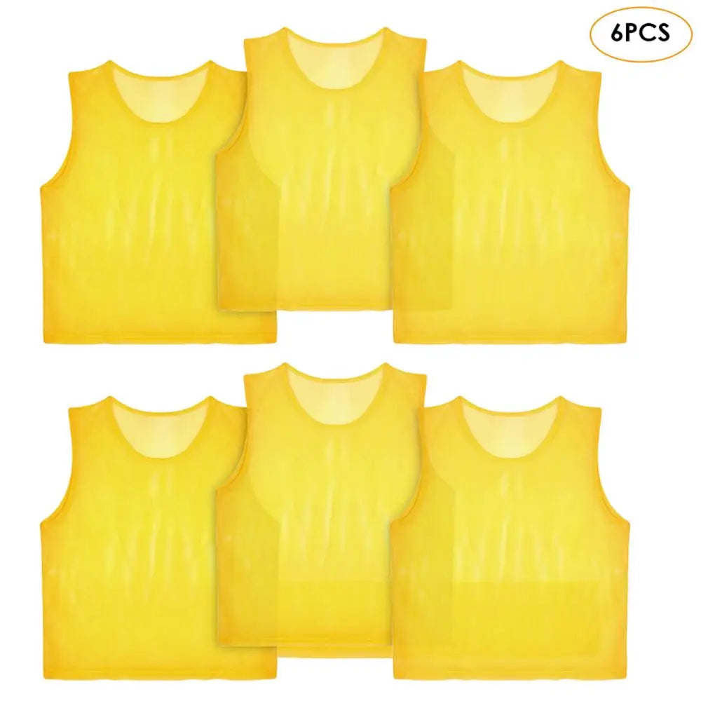 6/12 PCS Adults Children Soccer Training Vest Football Shirts Jerseys Scrimmage Practice Sports Vest Breathable Team Training