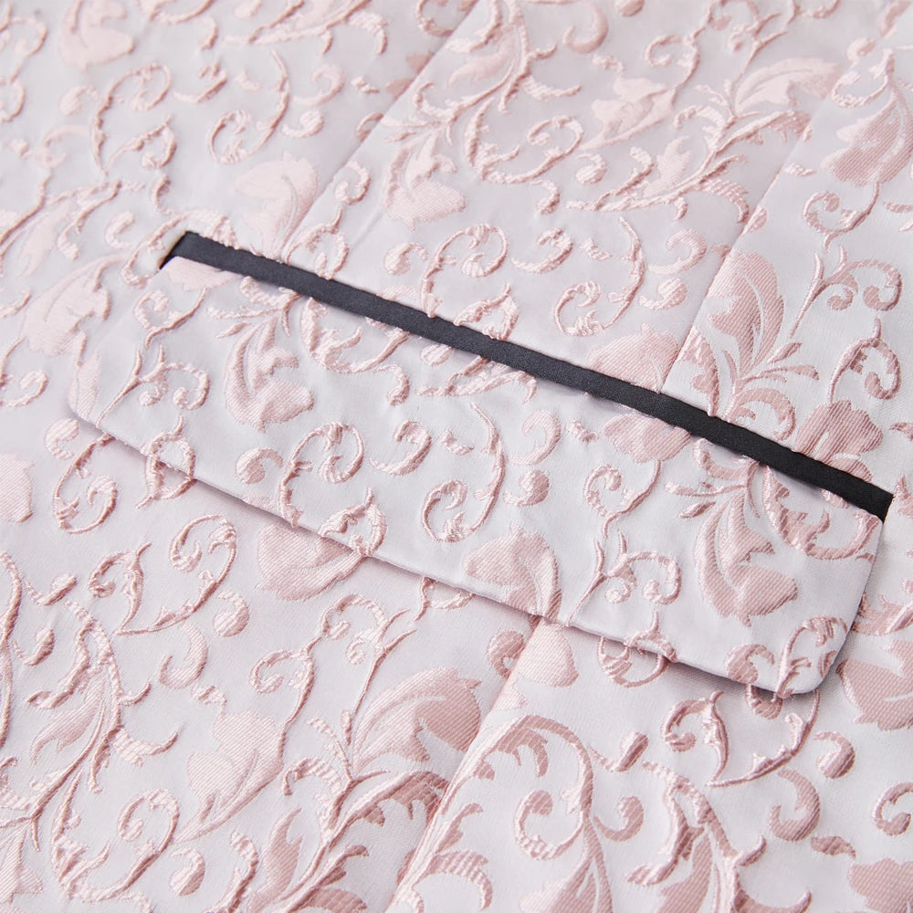 Men's Paisley Tuxedo Jacket One Button Dress Suit Jacket Floral Blazer for Dinner Party Prom Wedding