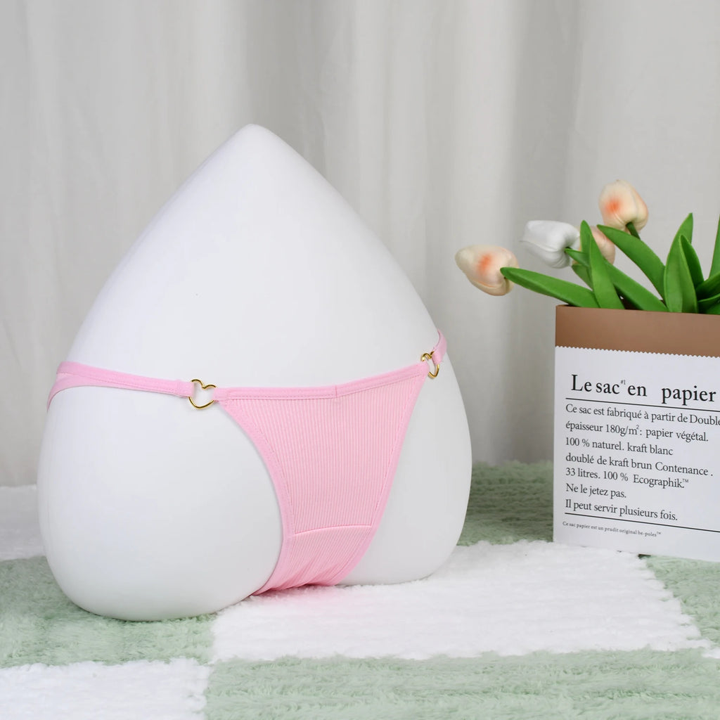 7Pcs Soft Women's Thong Cotton Underwear Set Ribbed Sexy Low-rise Seamless Underwear Breathable And Comfortable