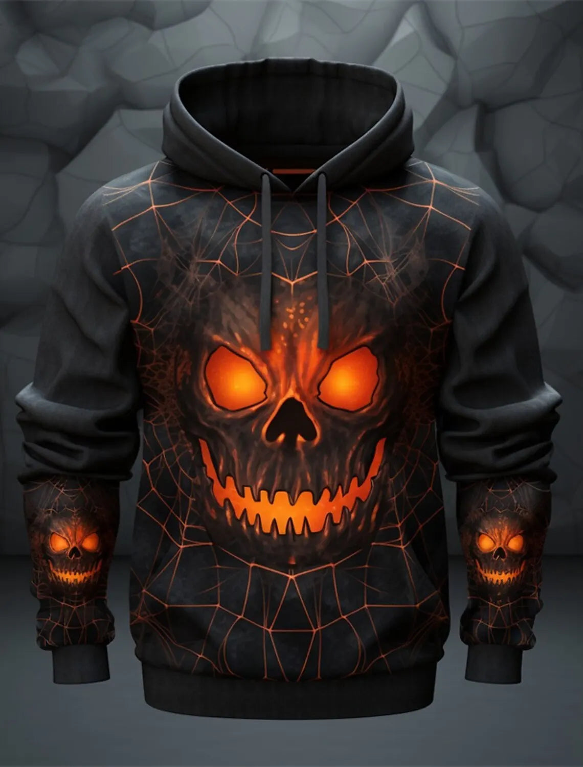 Halloween Men's Graphic Hoodie Pumpkin Prints Classic Casual 3D Pullover Holiday Fashion Hoodies Thin Style Long Sleeve Hooded