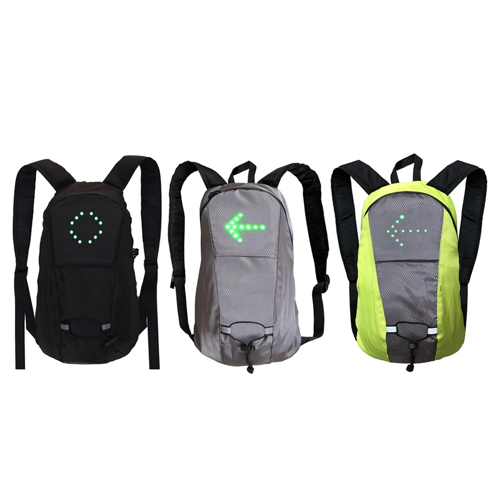 Backpacks Men Bicycle Cycling Bag Wireless Remote LED Turn Signal Light Designer Knapsack Male Rucksuck Men‘s Travel Backpack