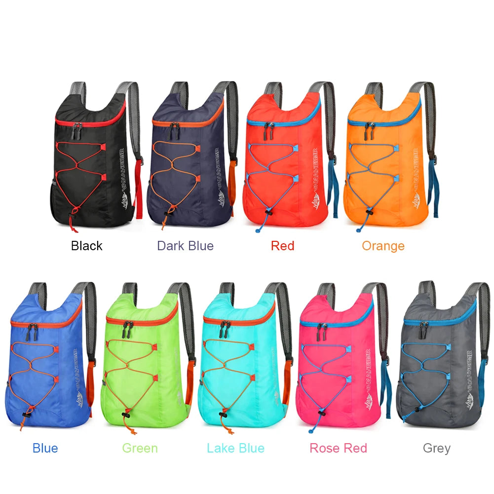 10L Outdoor Climbing Cycling Travel Knapsack Splashproof Folding Hiking Daypack Ultralight Camping Hiking Backpack for Men Women