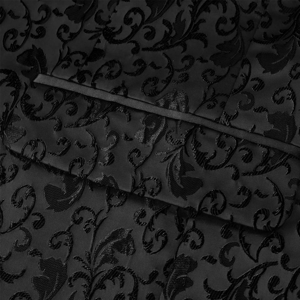 Men's Paisley Tuxedo Jacket One Button Dress Suit Jacket Floral Blazer for Dinner Party Prom Wedding