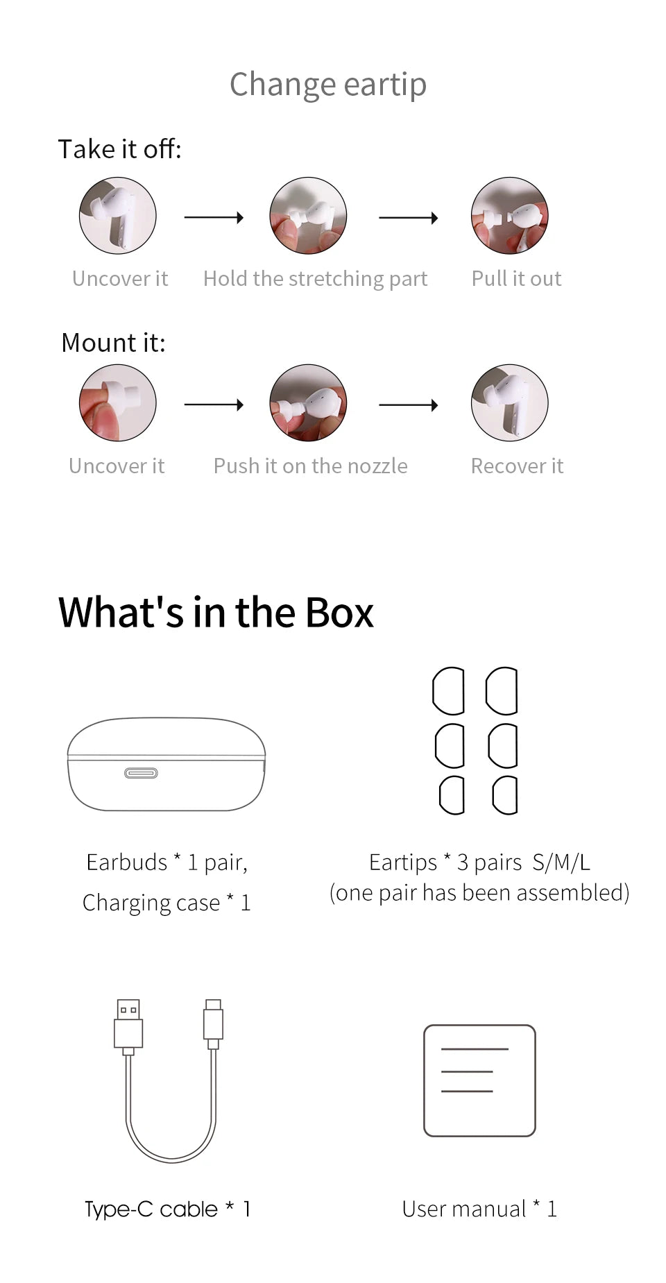 QCY HT05 ANC Wireless Earphone 40dB Noise Cancelling Bluetooth 5.2 Headphone 6 Mic ENC HD Call TWS Earbuds Transparency Mode