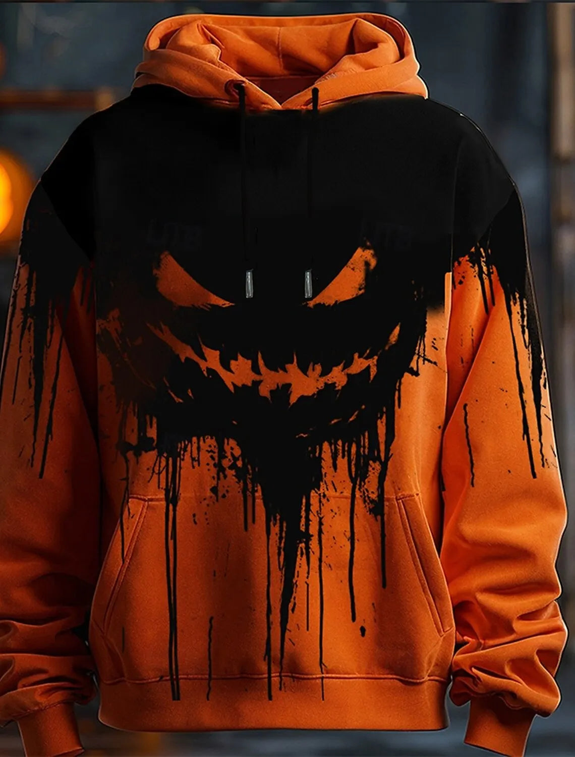 Halloween Men's Graphic Hoodie Pumpkin Prints Classic Casual 3D Pullover Holiday Fashion Hoodies Thin Style Long Sleeve Hooded