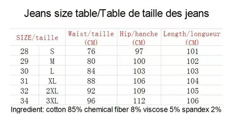 2025 Jeans Pencil Pants Holes Distressed Men Streetwear Denims Patchwork Mid Waist Slim Fit Washed Denim Ankle Length Trousers