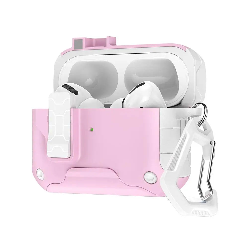 for Airpods Pro 3 (2025) Case with Secure Lock Automatic Pop-up Full Protective Hard Cover with Keychain for AirPods Pro 3
