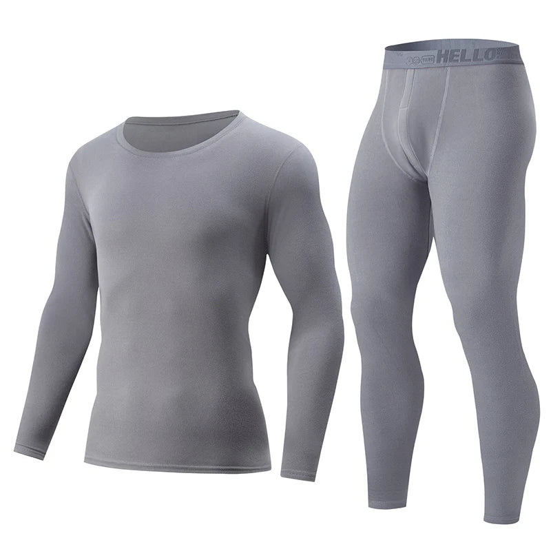 1/2/4-Piece Men's Fall/Winter Thermal Underwear Fashion Joker Long-sleeved Trousers Home Suit Youth Sports Elastic Waist Pants