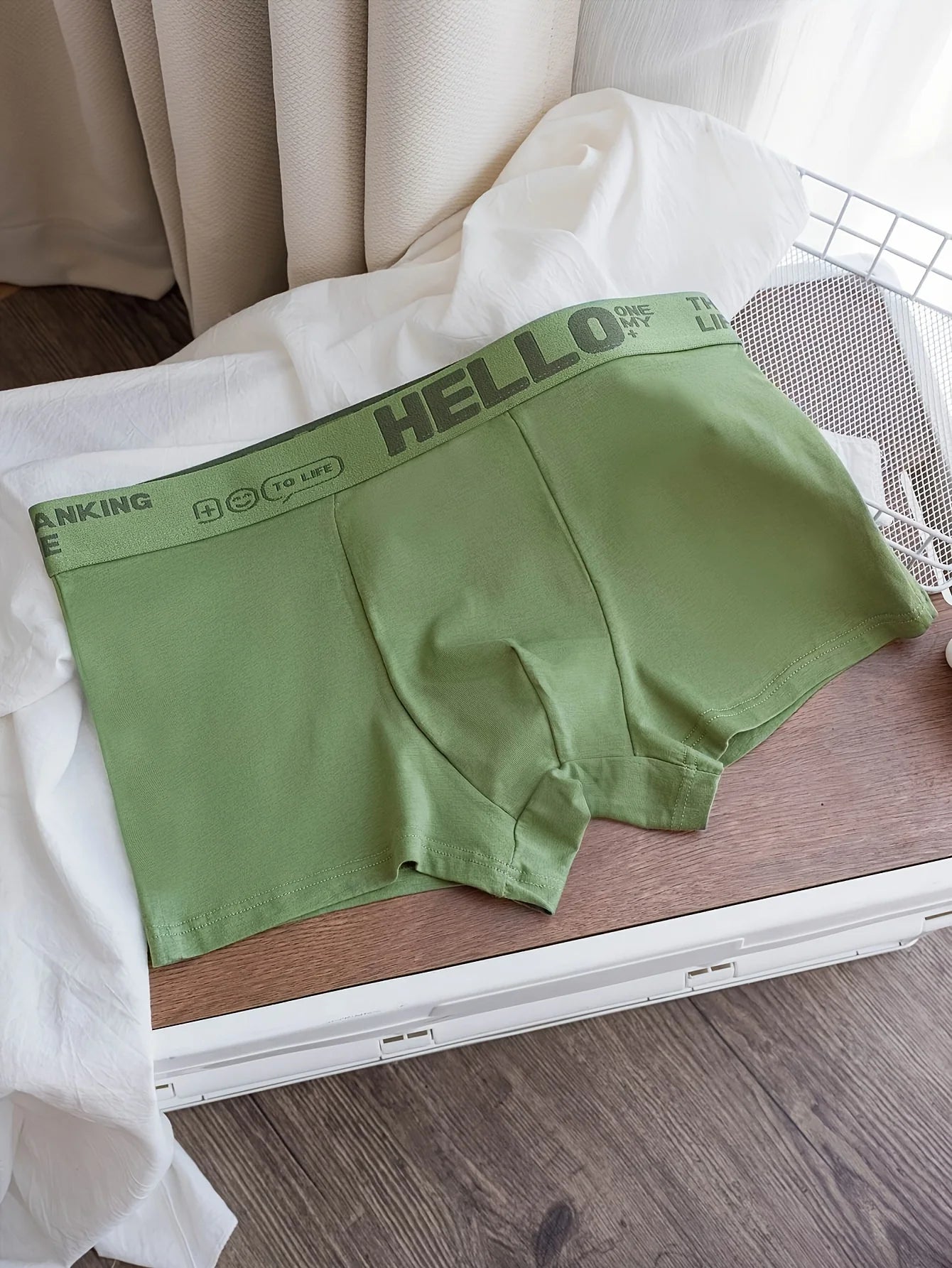 6 pieces of men's cotton comfortable breathable and moisture absorbing boxer shorts, daily wear simple men's underwear