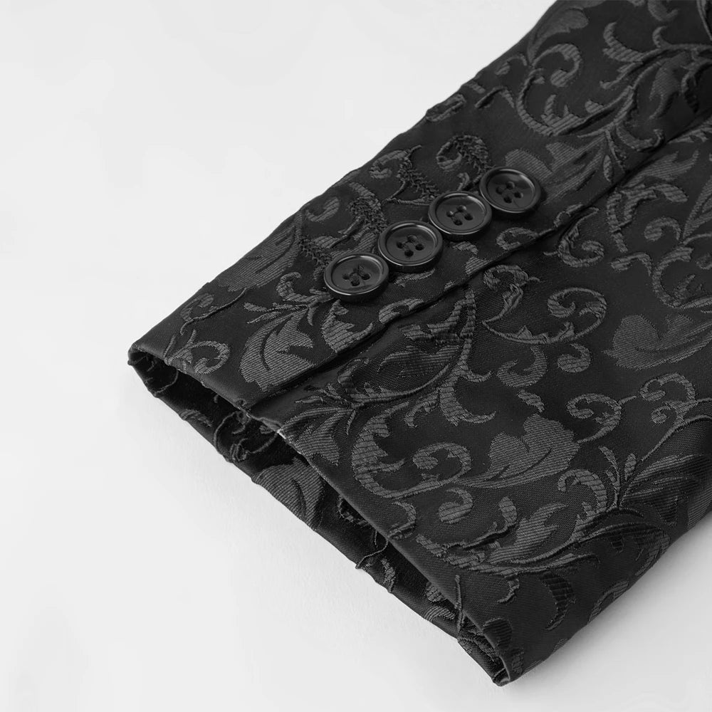 Men's Paisley Tuxedo Jacket One Button Dress Suit Jacket Floral Blazer for Dinner Party Prom Wedding