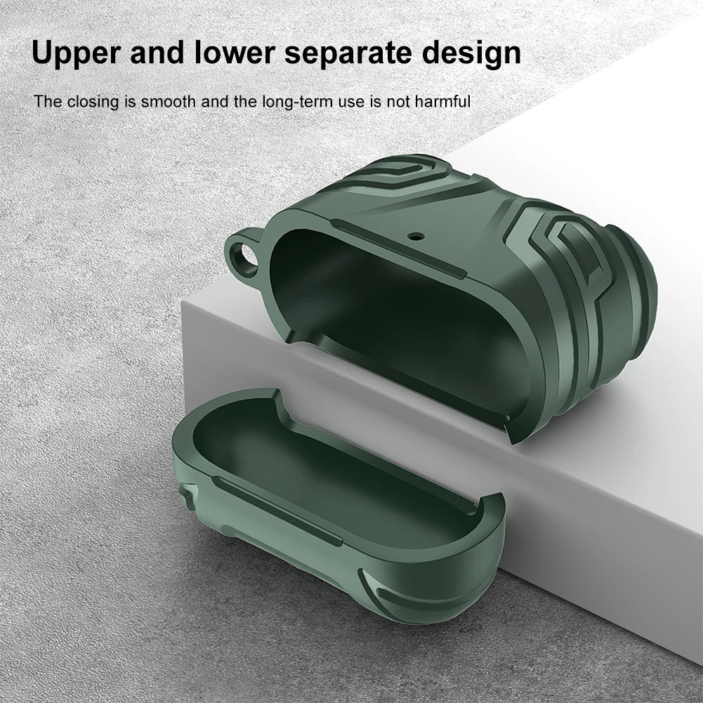 TPU Case for AirPods 4 2024 Protective Cover with Carabiner Anti-Drop Shockproof and Dustproof Design
