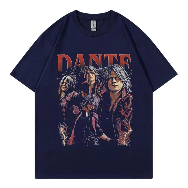 Limited Devil May Cry Game Graphic T Shirts Gothic Vintage Short Sleeve T-shirt Unisex Fashion Casual Loose T-shirts Streetwear