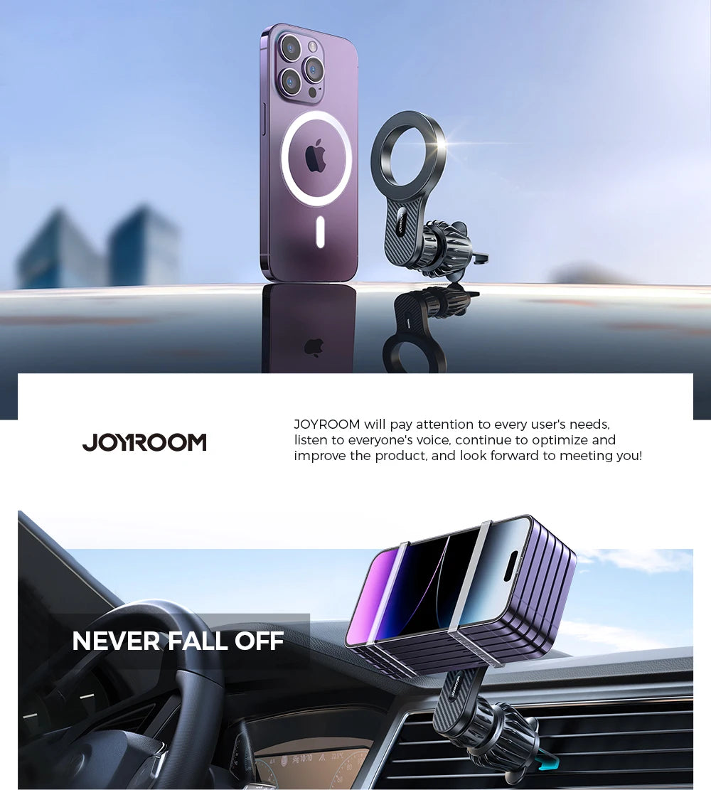 Joyroom Magnetic Car Phone Holder Universal Strong Car Air Vent Phone Mount Compatible with iPhone Samsung LG Google Pixel, etc