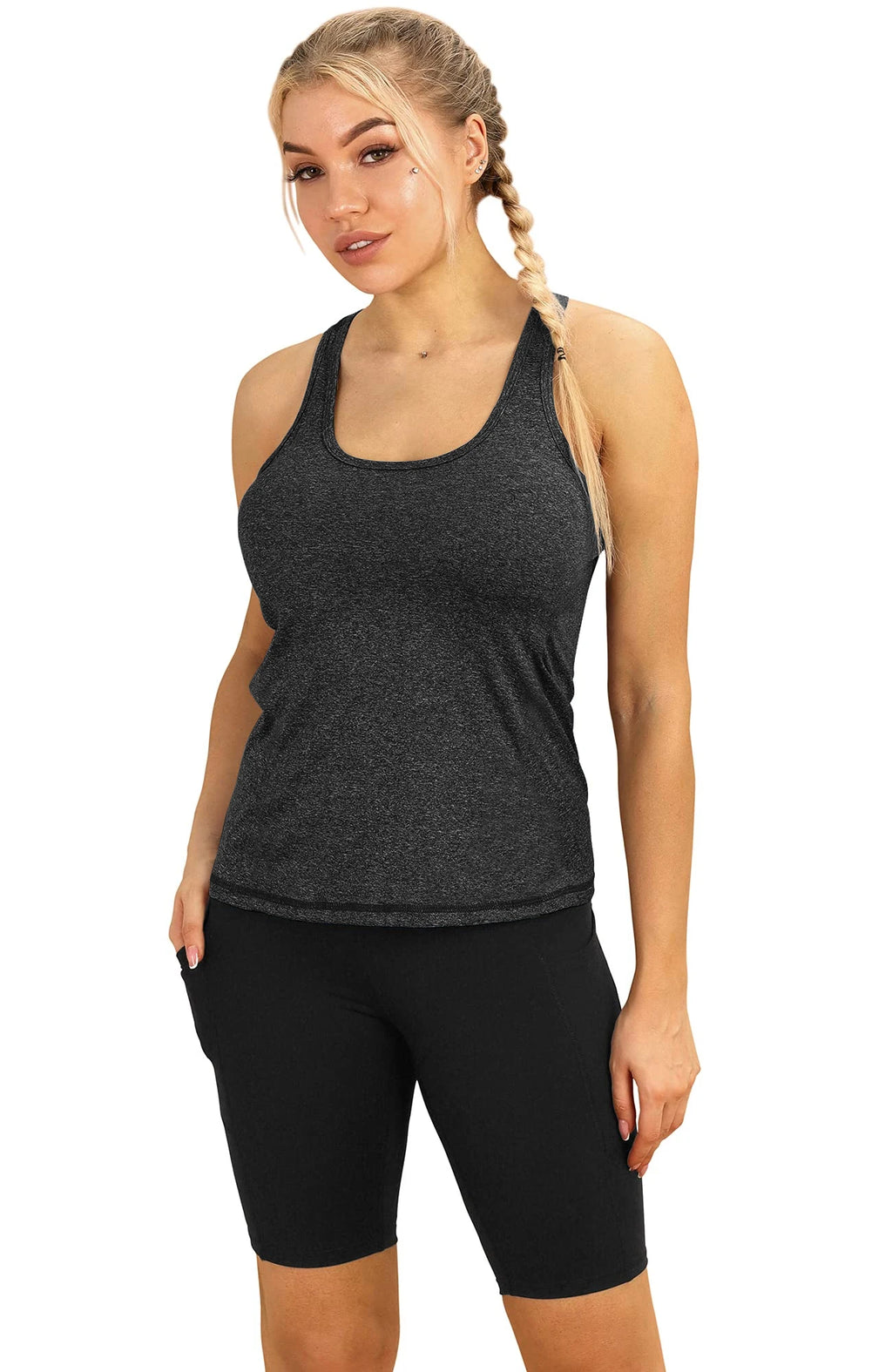 3 Pcs Women Sport tank Tops Loose Yoga Tops Quick Dry Workout Sport Tops For Women Fitness Sport Yoga Shirt