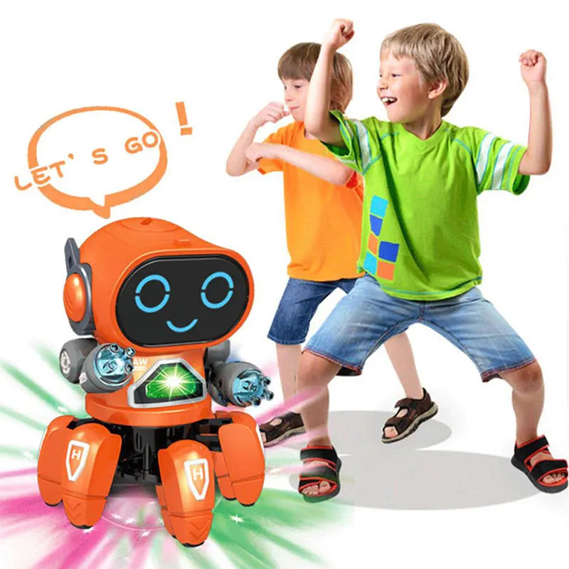 Dance Music Robots For Kids 6 Claws Octopus Spider Robot Birthday Gift Toys For Children Early Education Baby Toy Boys Girls