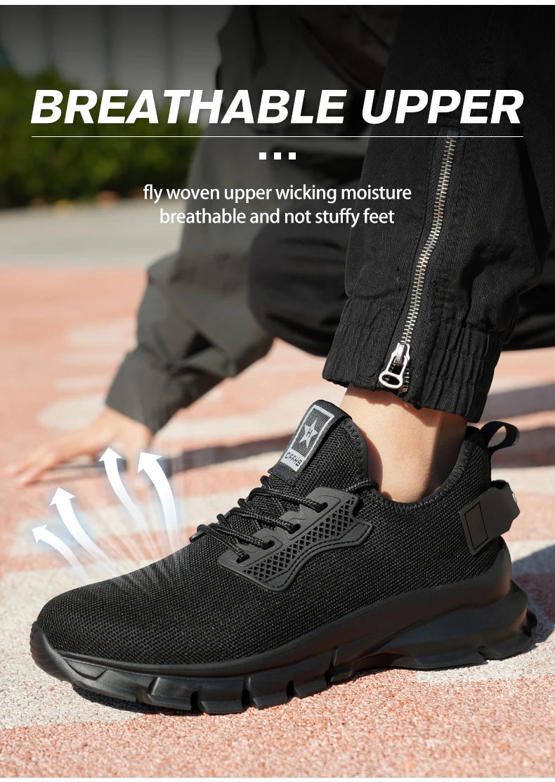Soft-soled, comfortable, anti-smash, anti-puncture and breathable safety shoes