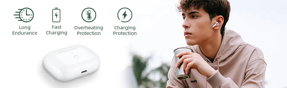 Replacement For AirPod Pro1 2 Charging Case with AirPods 4st&2nd Generation Wireless Charging box Bluetooth Pairing For Apple 3