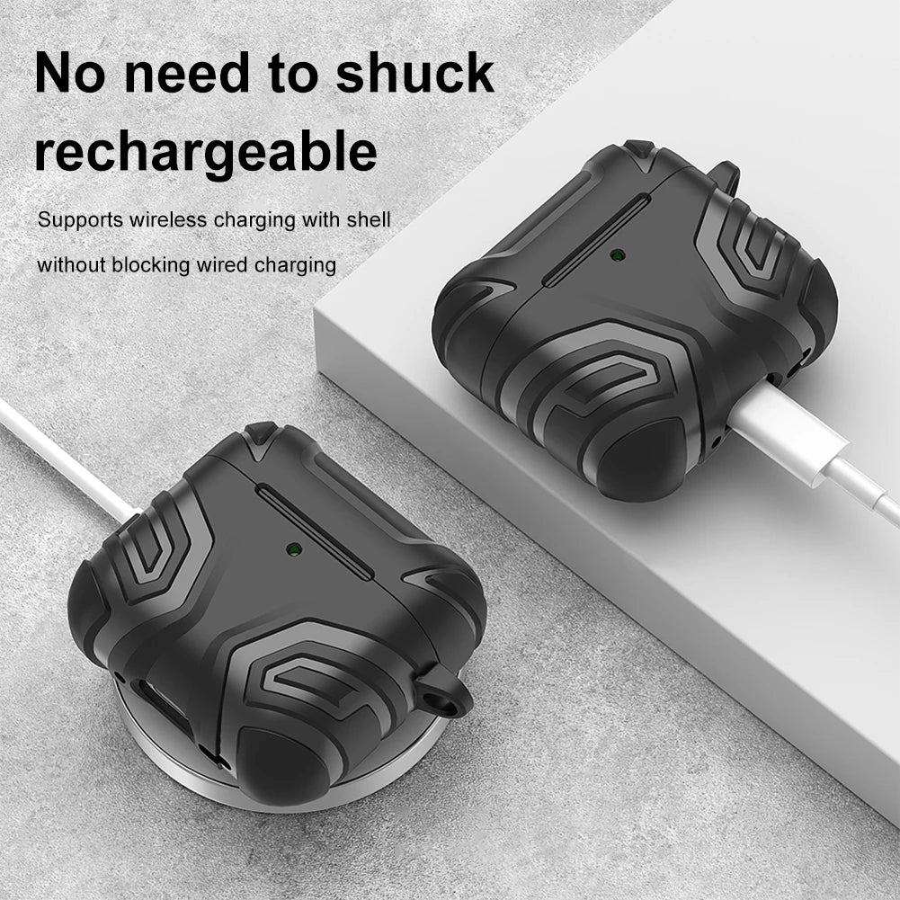 TPU Case for AirPods 4 2024 Protective Cover with Carabiner Anti-Drop Shockproof and Dustproof Design