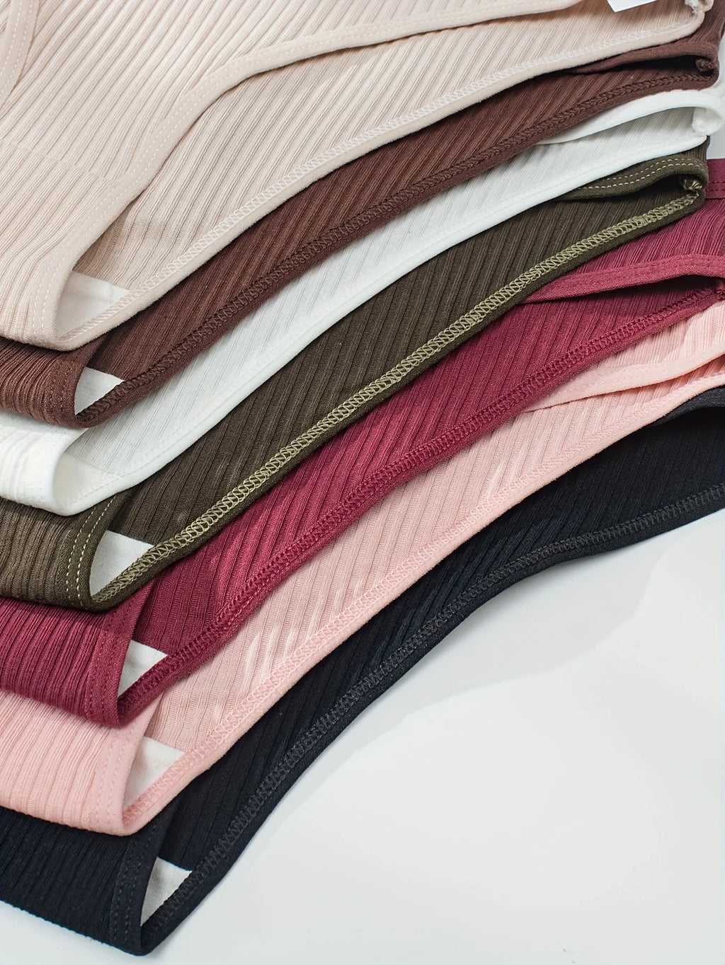 Random color 7-piece packaging, women's simple 93% cotton comfortable, soft and close-fitting bikini underwear, sexy women's und