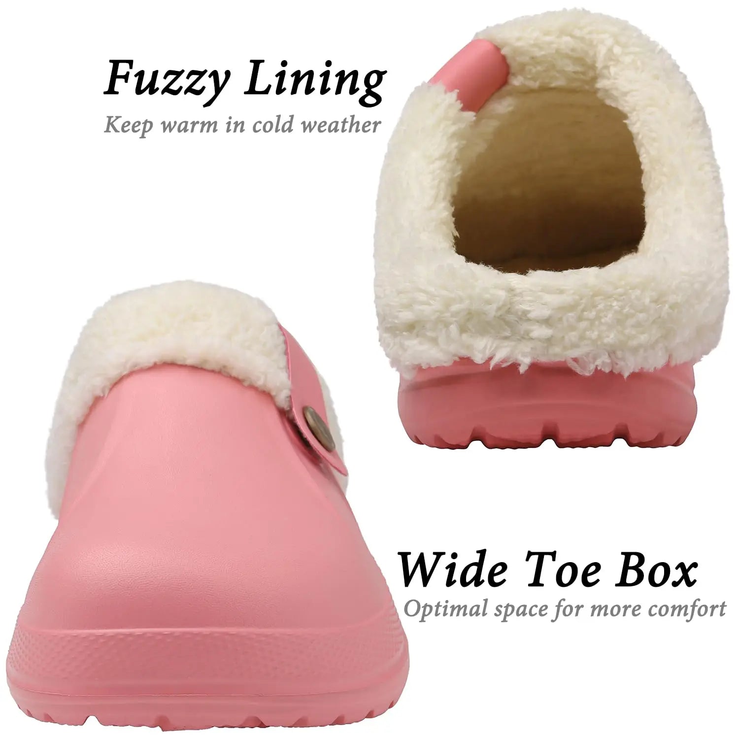 New Men Waterproof Slippers Women Men Fur Clogs Slippers Winter Men Garden Shoes Outdoor Antiskid Mules Indoor Soft House Shoes