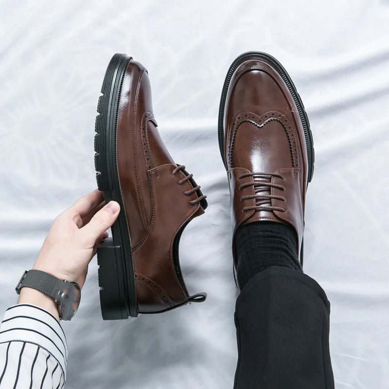 Men's Dress Oxford Shoes Classic Lace Up Formal Shoes