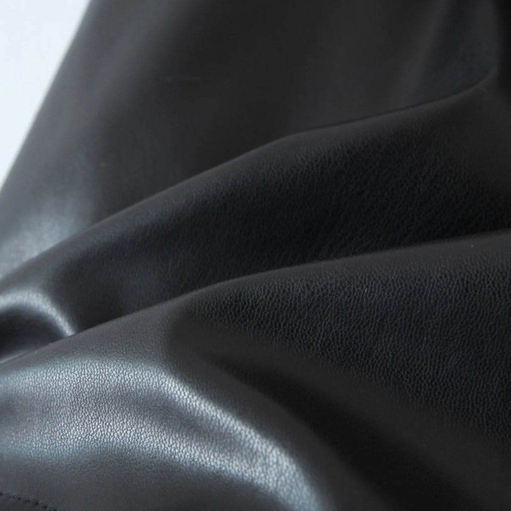 2024 New Leather Skirt For Women Feamle Side Split Slim Wrap Hip Half Skirt Look Thin Fashion Temperament Clothes For Daily Wear
