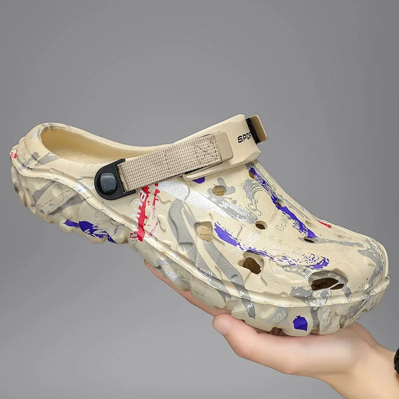 Summer Men Slippers Camouflage Platform Outdoor Clogs Shoe Women Beach Sandals Male Soft EVA Indoor Home Slides Lover Flip Flops