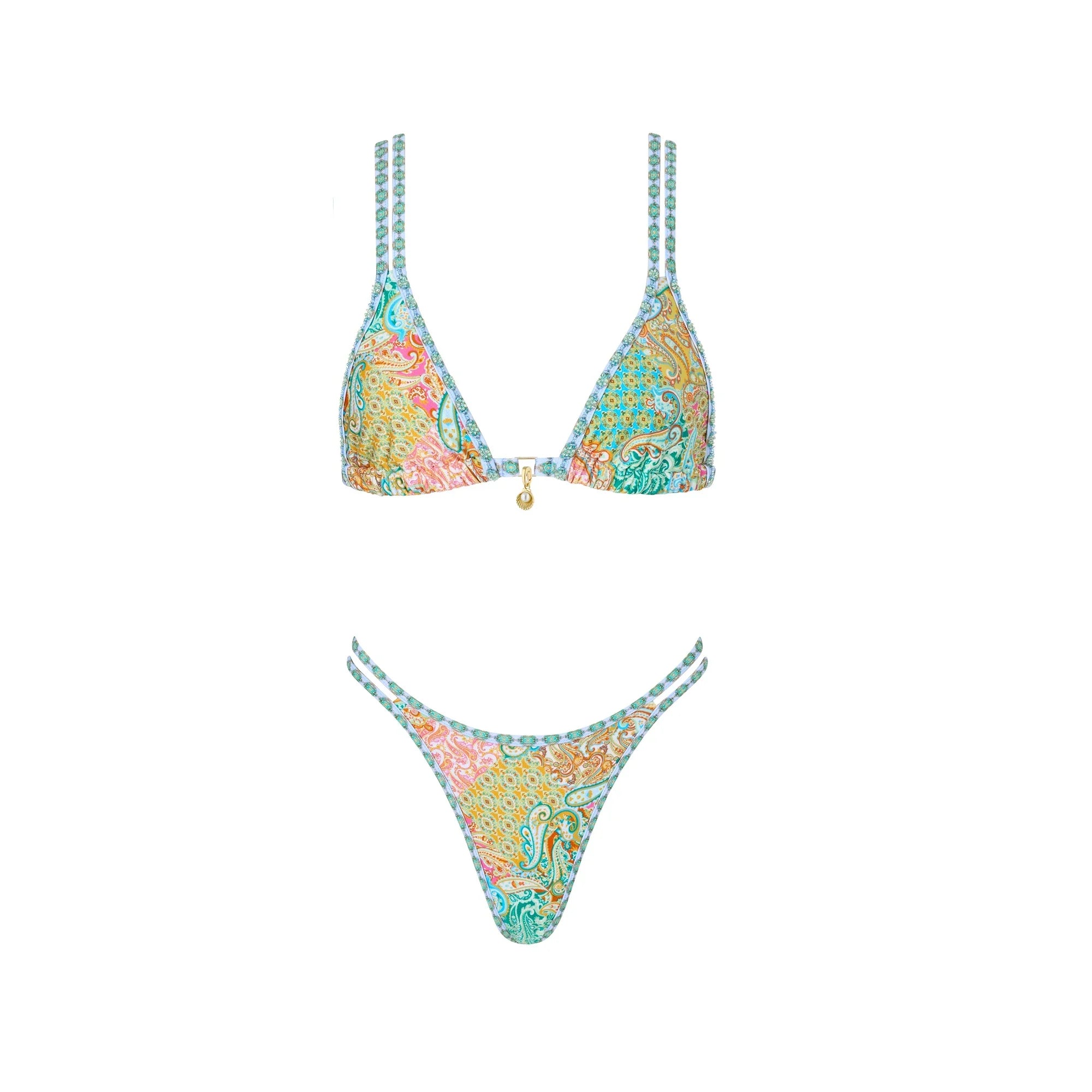 Bikini Swimsuit with Skirt Print Swimwear Women Brazilian Bikini 3 Pics Bathing Suit A Line Skirt Summer Female