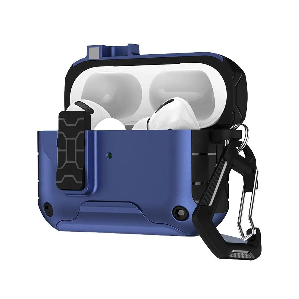 for Airpods Pro 3 (2025) Case with Secure Lock Automatic Pop-up Full Protective Hard Cover with Keychain for AirPods Pro 3