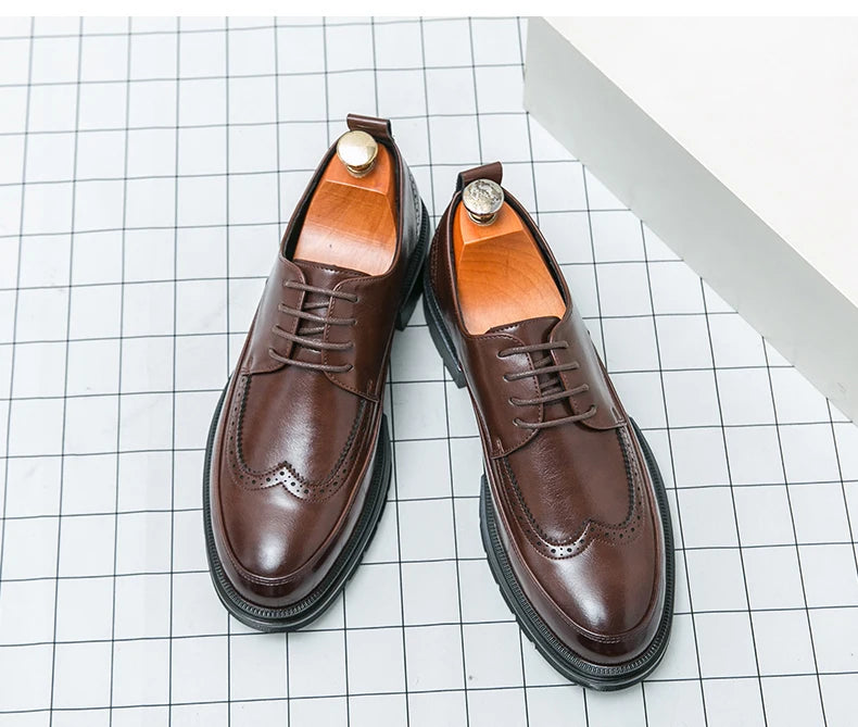 Men's Dress Oxford Shoes Classic Lace Up Formal Shoes