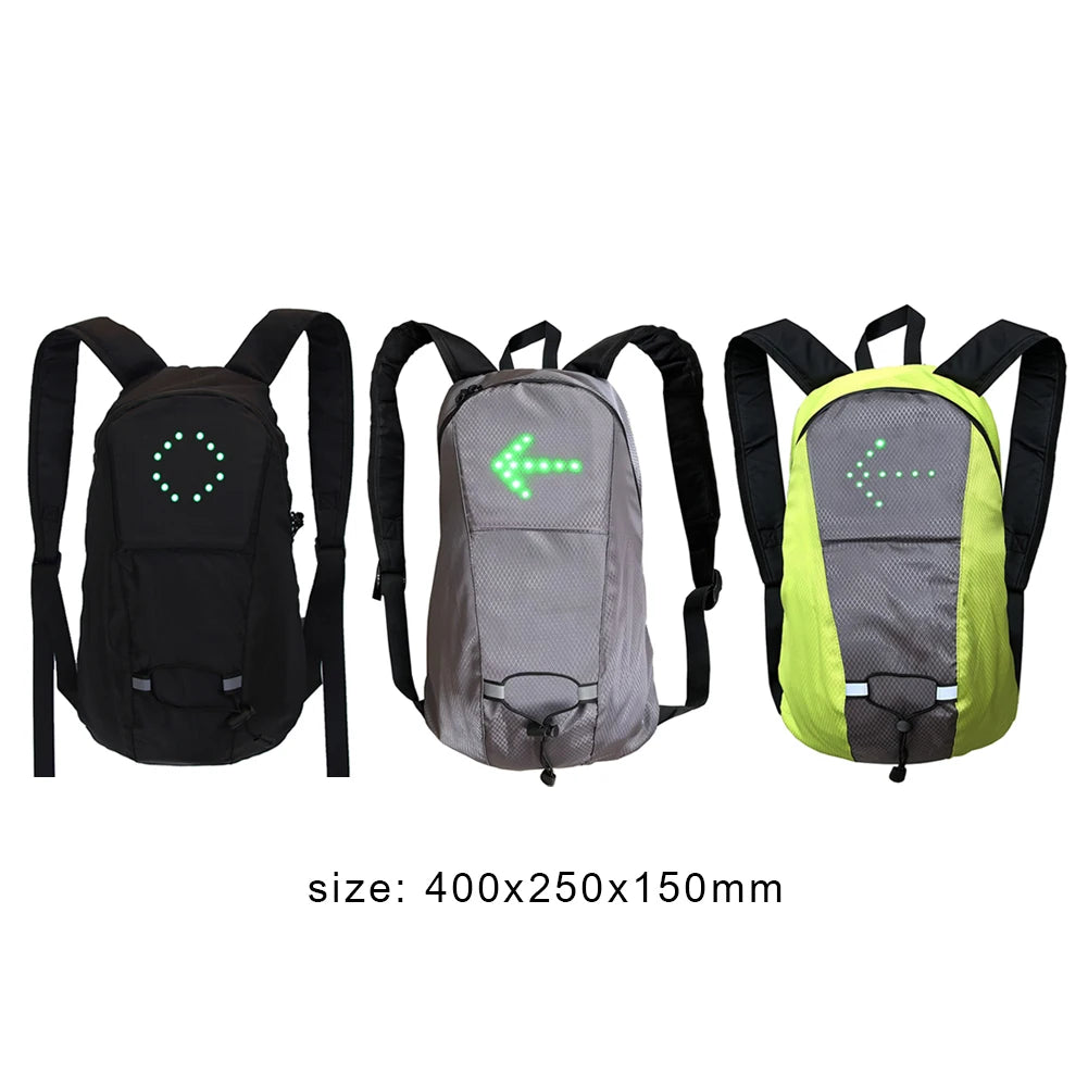 Backpacks Men Bicycle Cycling Bag Wireless Remote LED Turn Signal Light Designer Knapsack Male Rucksuck Men‘s Travel Backpack