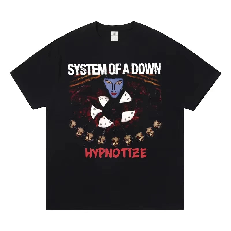 2025 System of A Down Band T-shirt Cotton Soft Summer Tee Shirt Men Women Fashion Tshirt Male Rock Music Streetwear Tees Tops