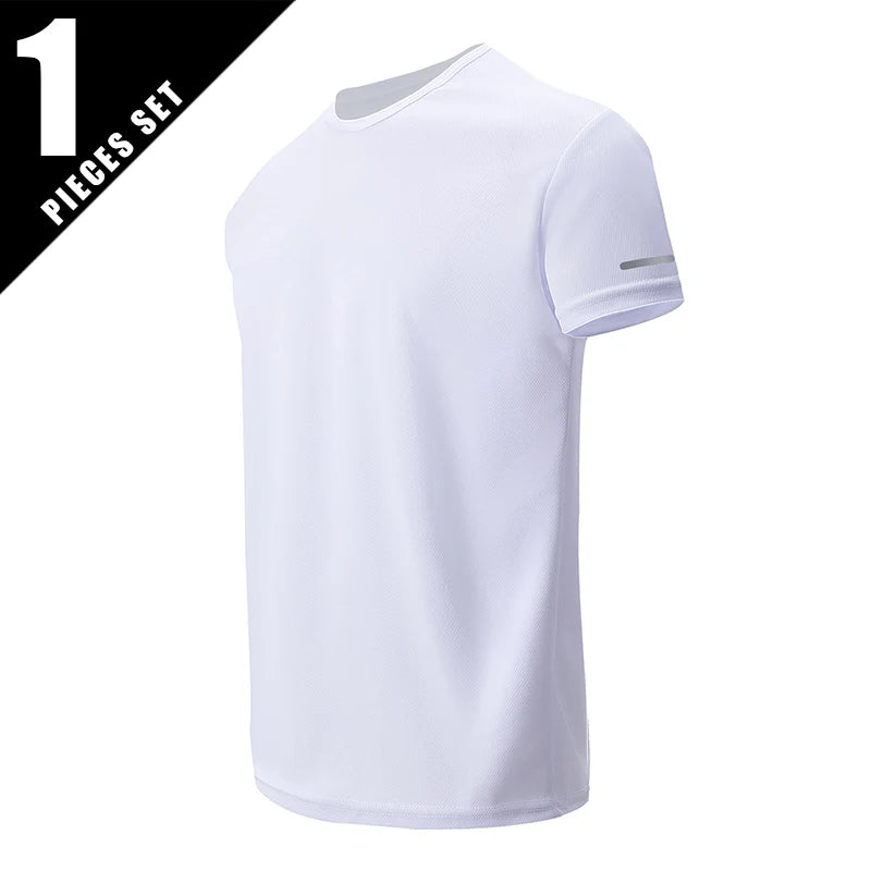 1/4/6 Pcs Summer Teenagers Aged 13-16 Solid Color Quick drying Short sleeved T-shirt Men's Loose Casual Sportswear Sizes 160-175