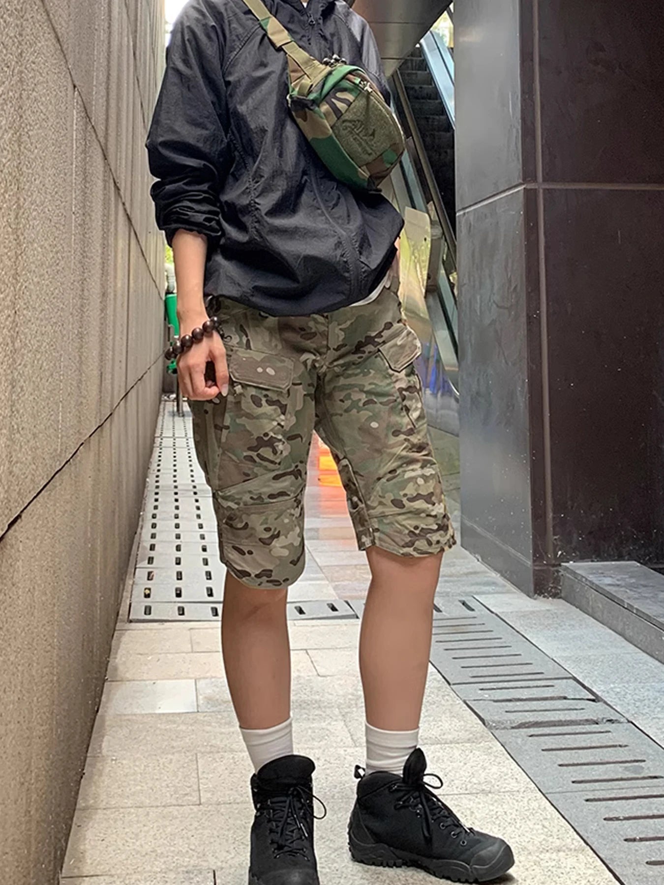 2024 Summer Men's Thin Loose Casual Pants Simple Wearable Work Clothes Camouflage Wear-resistant Tooling Sports Shorts For Man