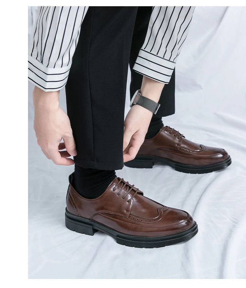 Men's Dress Oxford Shoes Classic Lace Up Formal Shoes